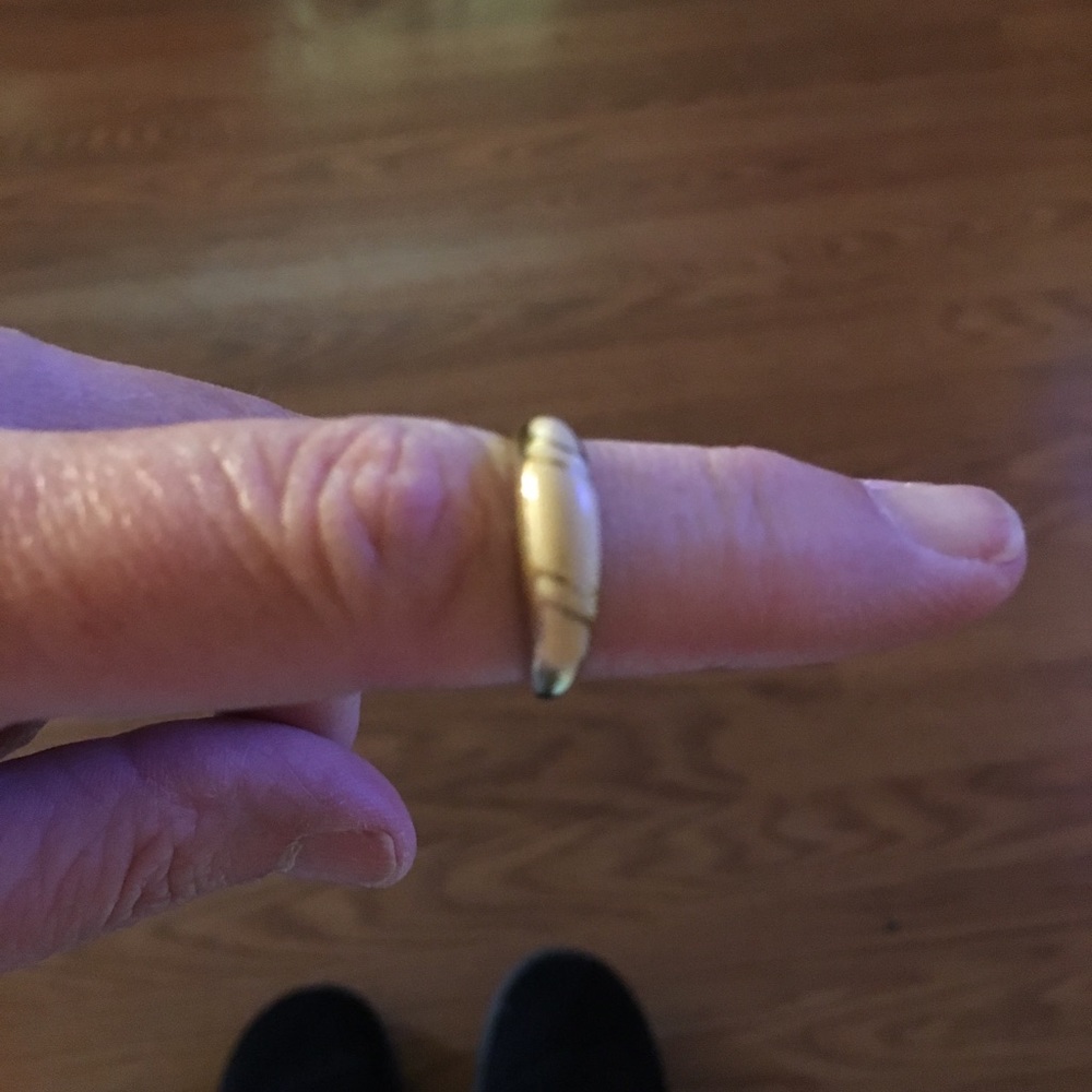 Avon white with gold trim